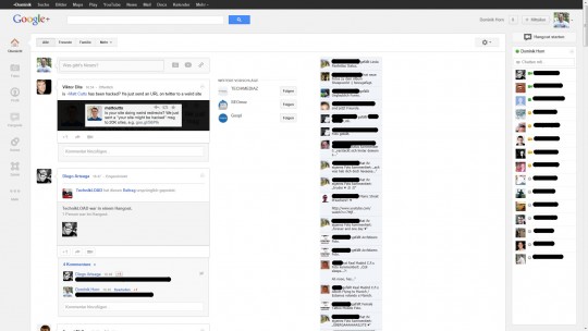 Google Whitespace mit Newsticker