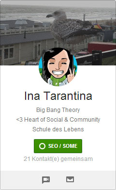 Google+ Profilbilder Picdump: Ina Tarantina hat einen Vogel