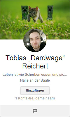 Google+ Profilbilder Picdump: Tobias Reichert wird von einem Kätzchen attackiert