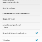 WordPress App Kommentar Benachrichtigungen