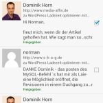 WordPress App Kommentarverwaltung