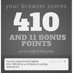 HTML5-Test Ergebnis Chrome (Android)