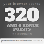 HTML5-Test Ergebnis Internet Explorer