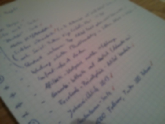 Handschriftliche To-Do Liste