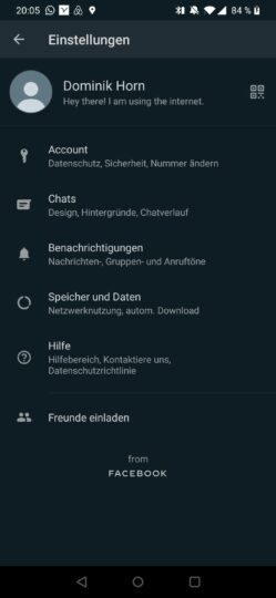 WhatsApp-Einstellungen