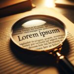 Lorem ipsum unter Lupe