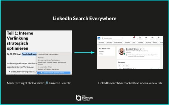 LinkedIn Search Everywhere - Visualisierung der Funktion
